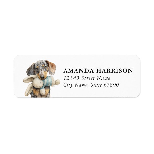 Dachshund Return Address Labels (Front)