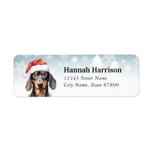 Dachshund Return Address Labels