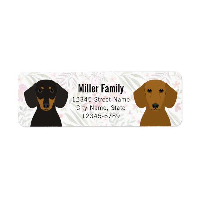Dachshund Return Address Labels (Front)
