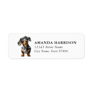 Dachshund Return Address Labels