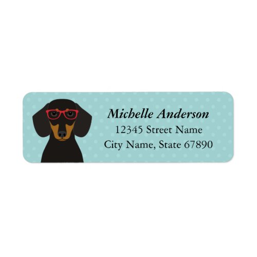 Dachshund Return Address Labels