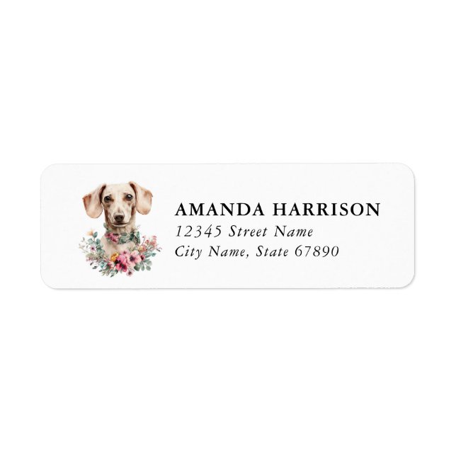Dachshund Return Address Labels (Front)