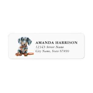 Dachshund Return Address Labels