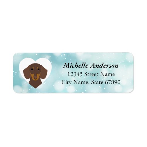 Dachshund Return Address Labels