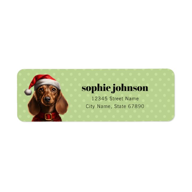Dachshund Return Address Labels (Front)