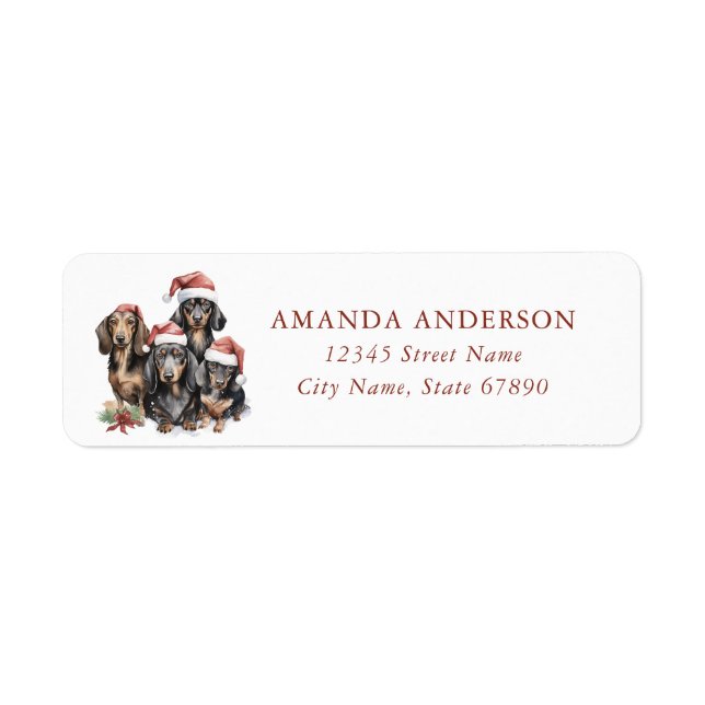 Dachshund Return Address Labels (Front)