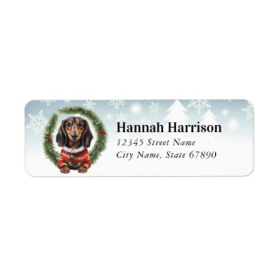 Dachshund Return Address Labels