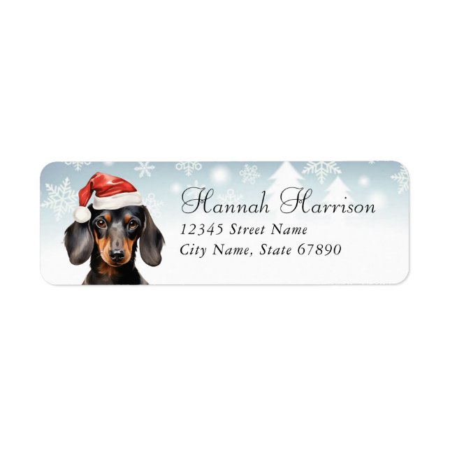 Dachshund Return Address Labels (Front)