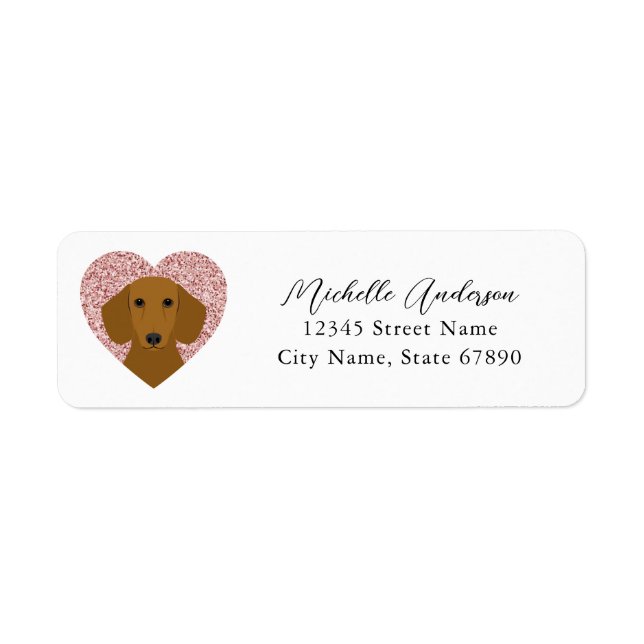 Dachshund Return Address Labels (Front)