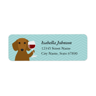 Dachshund Return Address Labels