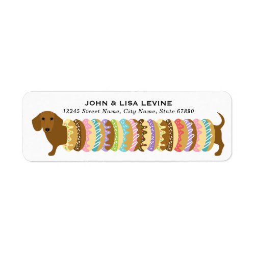 Dachshund Return Address Labels