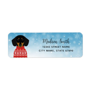 Dachshund Return Address Labels