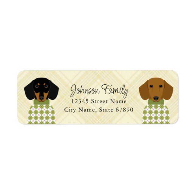 Dachshund Return Address Labels (Front)