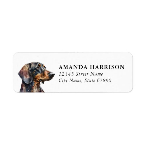 Dachshund Return Address Labels