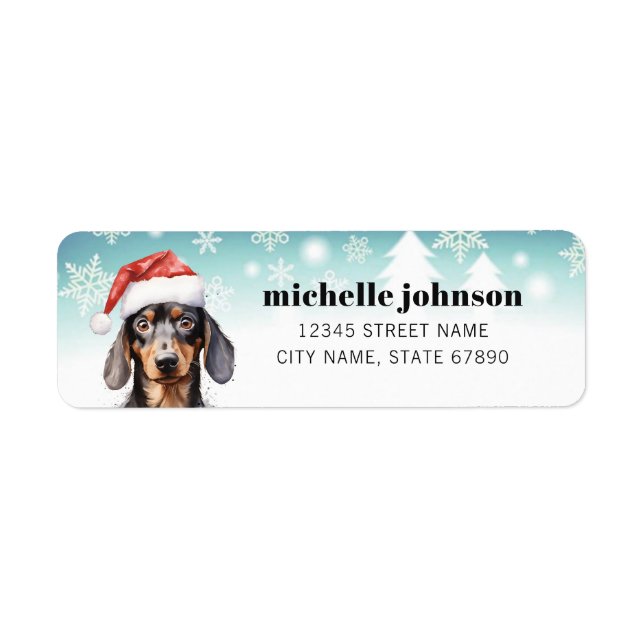 Dachshund Return Address Labels (Front)