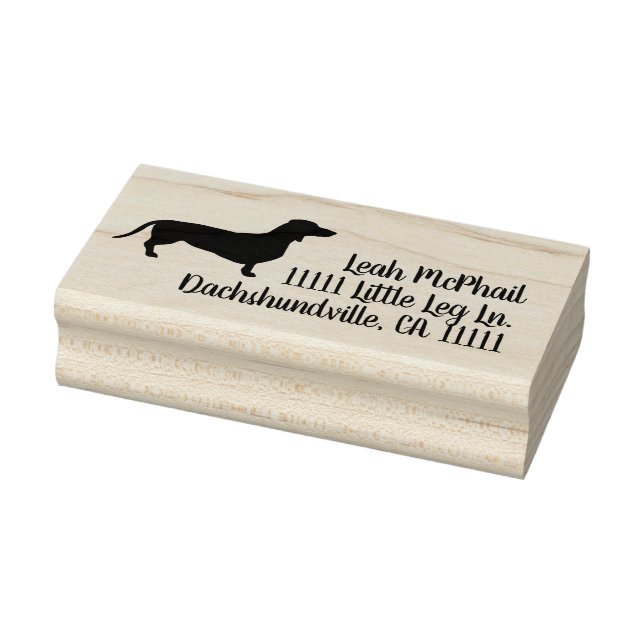 Dachshund Return Address Rubber Stamp (Stamp)