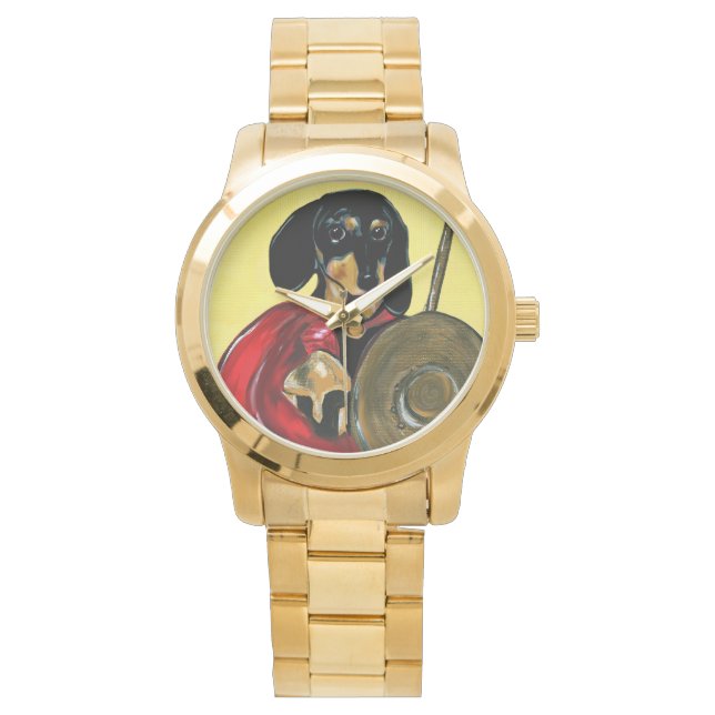 DACHSHUND ROMAN SOLDIER WATCH (Front)