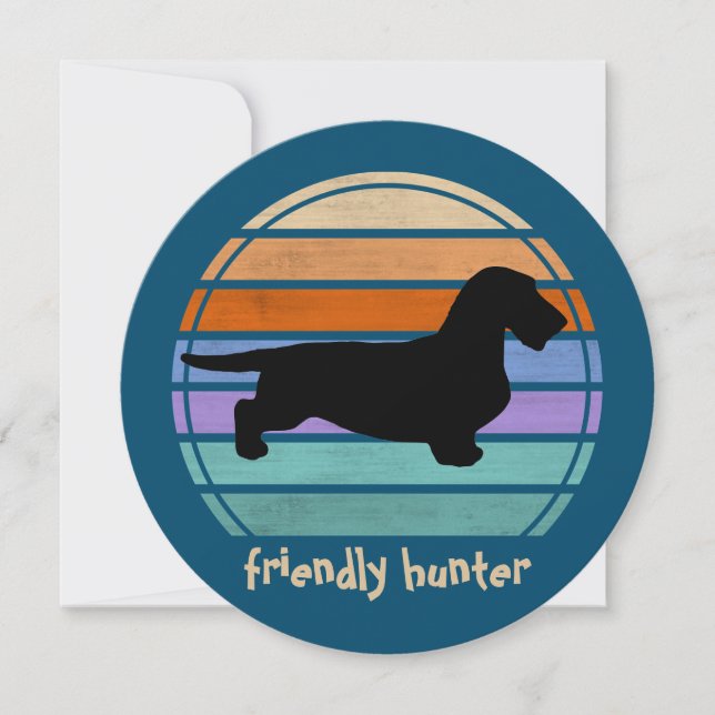 Dachshund Rough Hair - Silhouette 1 (Front)