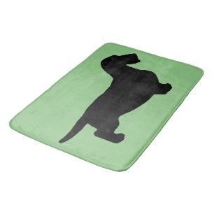 Dachshund Rough Hair - Silhouette 1 Bath Mat