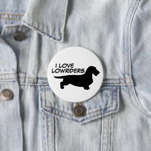 Dachshund Rough Hair - Silhouette 1 Button
