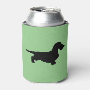 Dachshund Rough Hair - Silhouette 1 Can Cooler