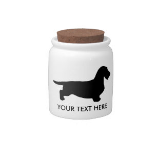 Dachshund Rough Hair - Silhouette 1 Candy Jar