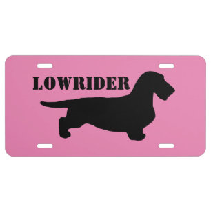 Dachshund Rough Hair - Silhouette 1 License Plate