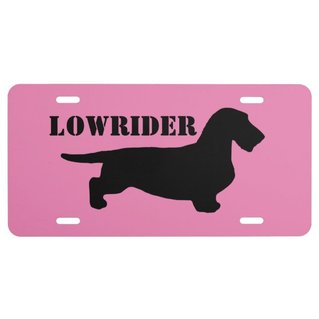 Dachshund Rough Hair - Silhouette 1 License Plate (Front)