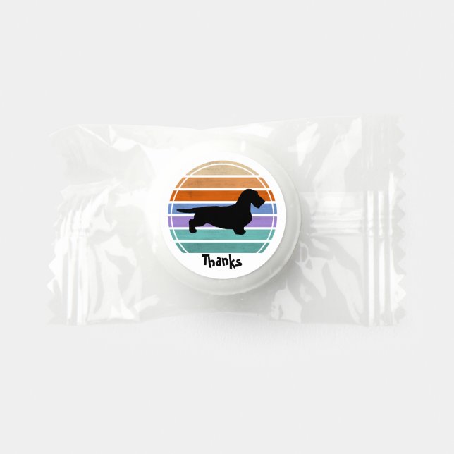 Dachshund Rough Hair - Silhouette 1 Life Saver® Mints (Front)