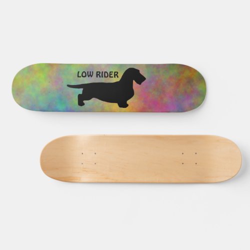 Dachshund Rough Hair _ Silhouette 1 Skateboard