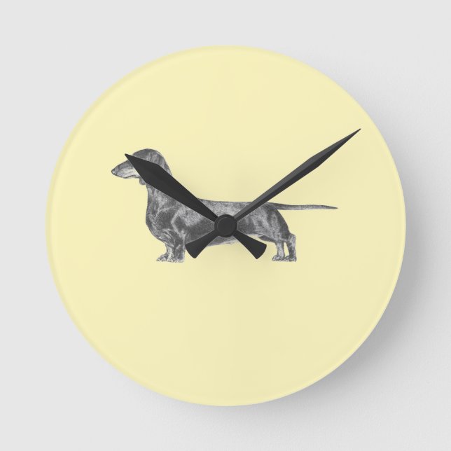Dachshund Round Clock (Front)