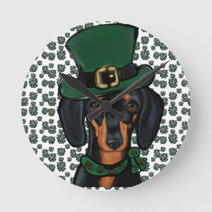 DACHSHUND ROUND CLOCK