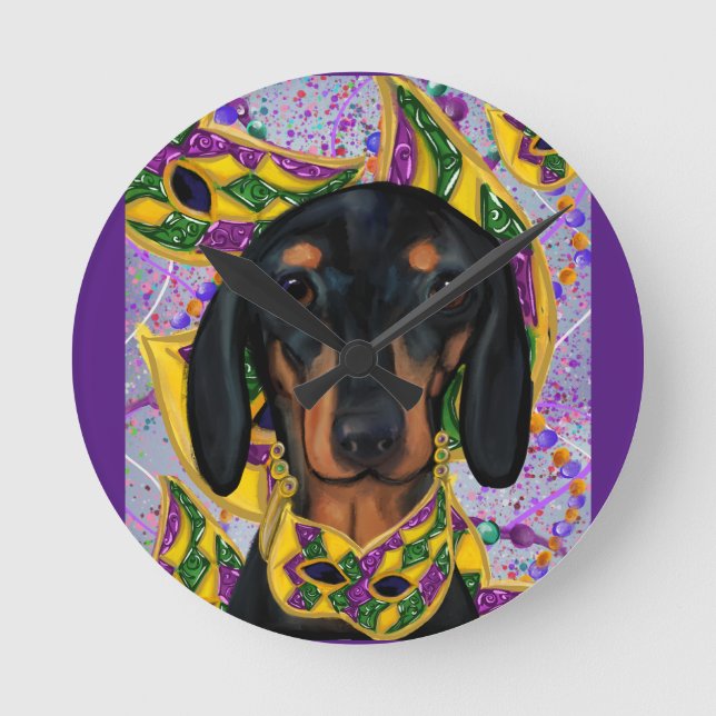 Dachshund          round clock (Front)