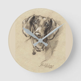 Dachshund round clock Dog lover gift