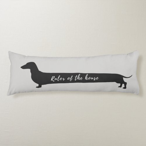 Dachshund ruler of the house long pillow