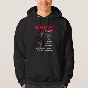Dachshund Rules Fun Dog Owner Pet  I M Dog Fun Hoodie