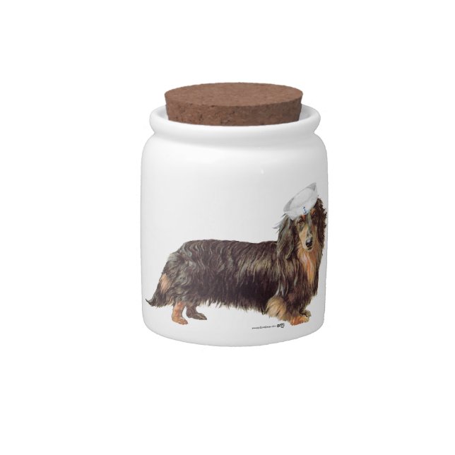 Dachshund Sailor Candy Jar (Front)