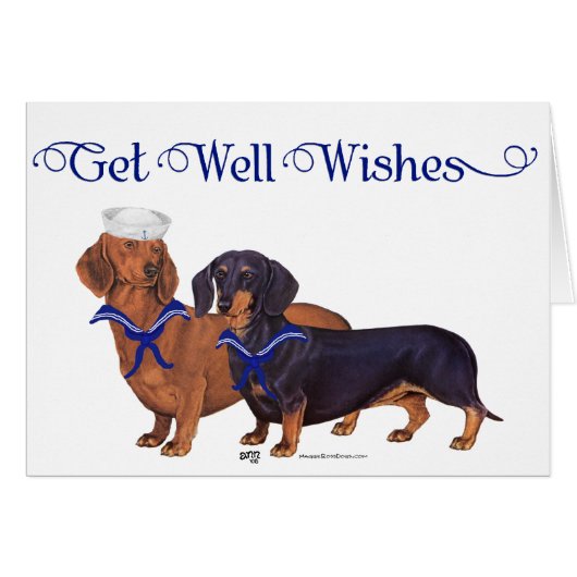 Dachshund Sailors Cards (Front Horizontal)
