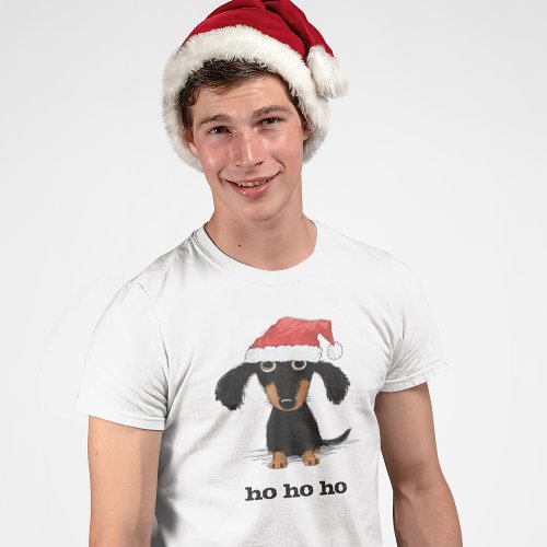 Dachshund Santa Clause Funny Wiener Dog Christmas T_Shirt