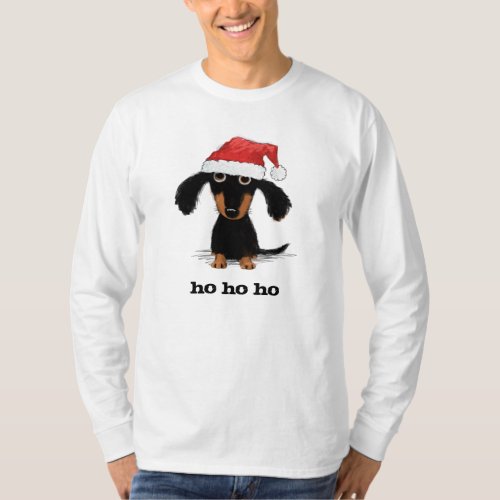 Dachshund Santa Clause Funny Wiener Dog Christmas T_Shirt