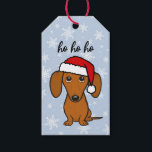 Dachshund Santa Cute Christmas Wiener Dog Holiday Gift Tags<br><div class="desc">Festive Dachshund Lover's Christmas Gift Tag. Add the perfect touch to holiday gifts with this cute wiener dog wearing a Santa hat. Add to & from names on the back.</div>