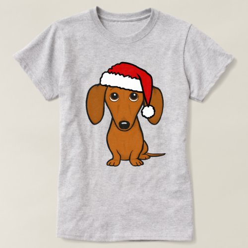 Dachshund Santa Cute Christmas Wiener Dog Holiday T_Shirt