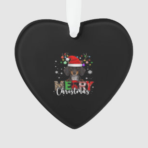 Dachshund Santa Dog Merry Christmas Oversized T-Sh Ornament