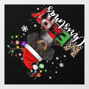 Dachshund Santa Dog Merry Christmas Oversized T-Sh Wall Decal