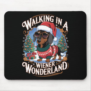Dachshund Santa Hat Christmas Costume Dog Lover Do Mouse Pad
