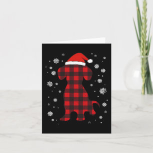 Dachshund Santa Hat Dog Lover Christmas Card
