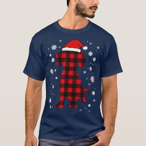 Dachshund Santa Hat Dog Lover Christmas T_Shirt