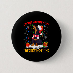 Dachshund Santa On The Naughty List Dachshund Chri Button