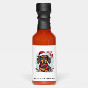 Dachshund Santa On The Naughty List Dachshund Chri Hot Sauces