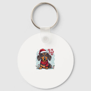 Dachshund Santa On The Naughty List Dachshund Chri Keychain